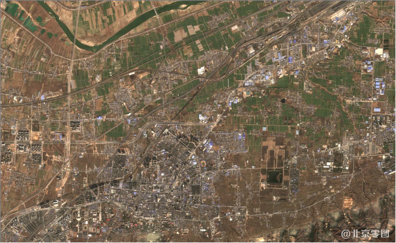 陕西省最新卫星影像图-西安市渭南市聊城市最新卫星图