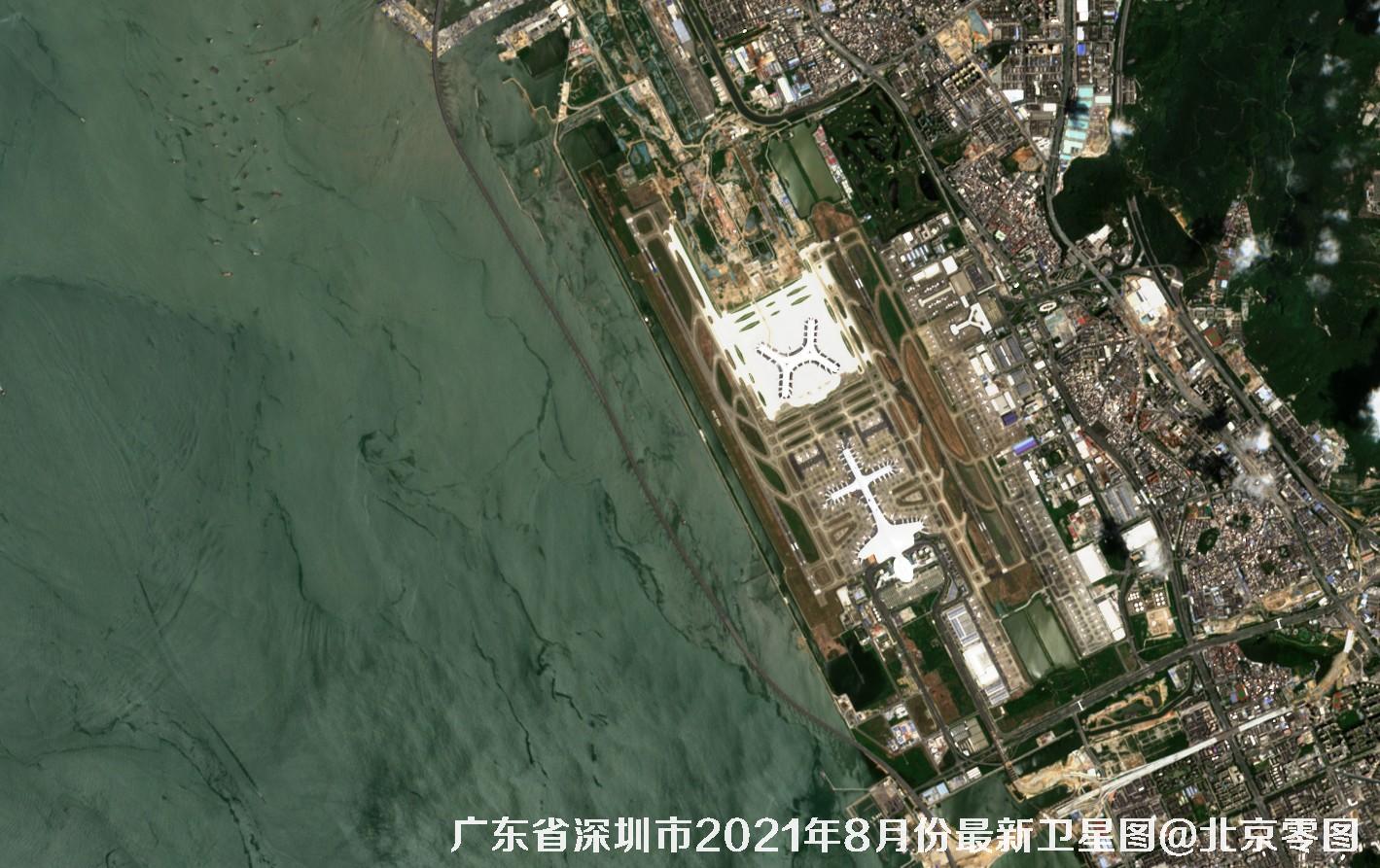 广东省深圳市2021年8月份最新卫星图