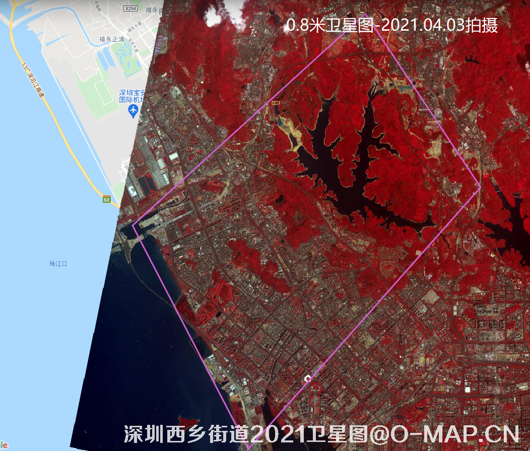 广东省深圳市西乡街道2021最新卫星图