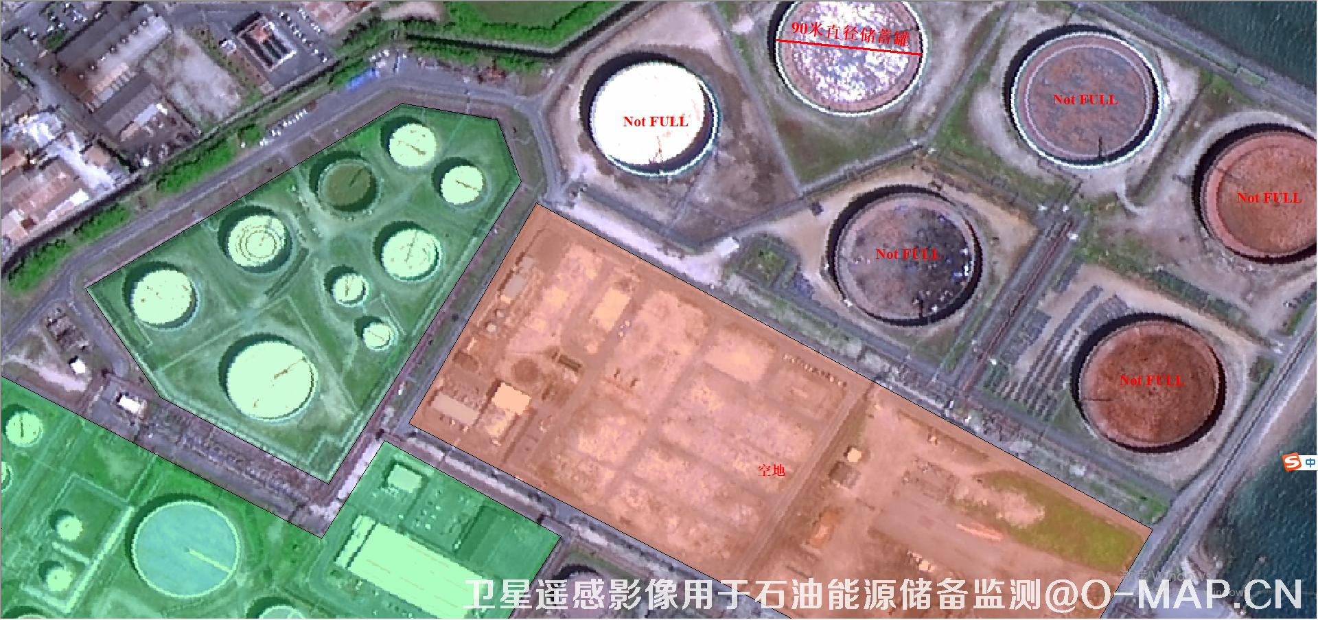 卫星遥感影像用于石油能源储备监测