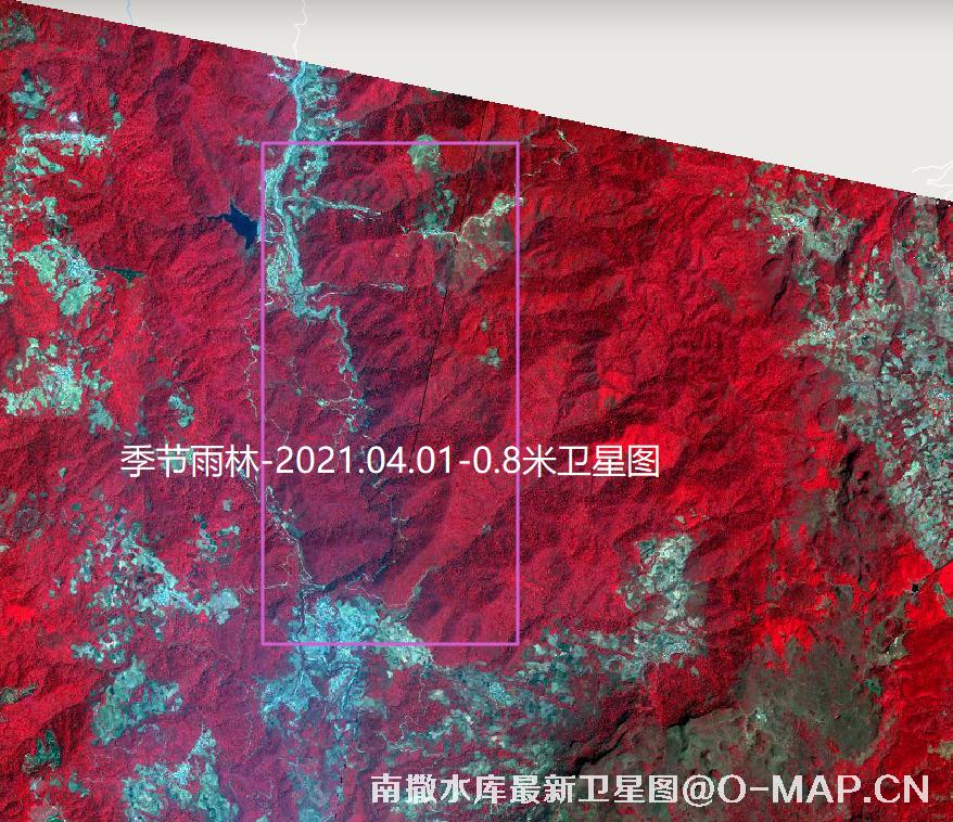 南撒水库保护区季节雨林2021年卫星图