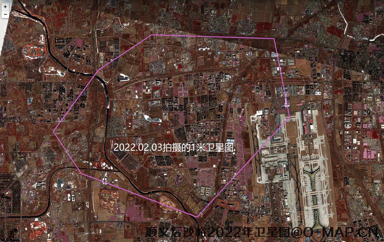 北京市顺义区后沙峪镇2022年0.8米高分二号卫星图