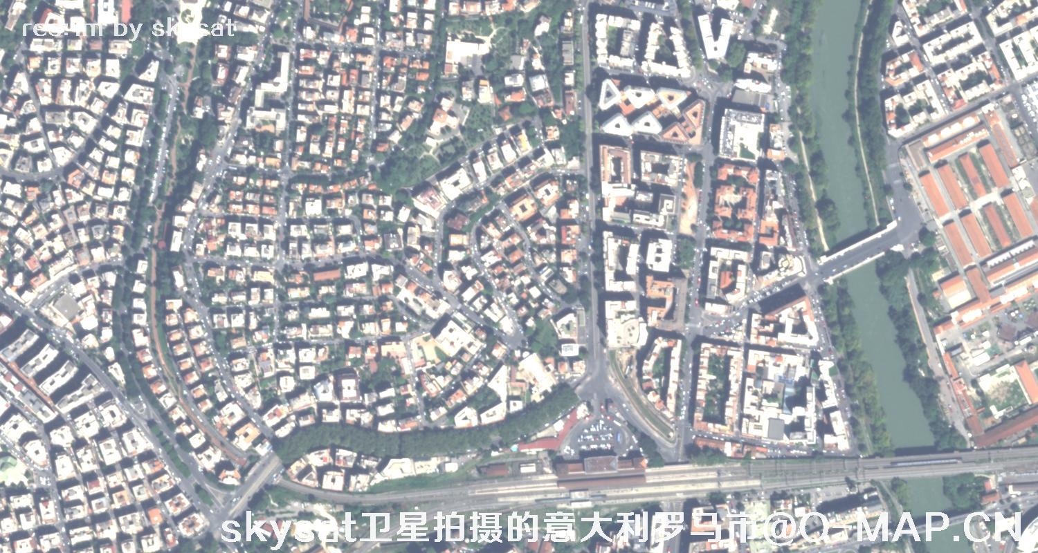 skysat卫星2018年拍摄的意大利罗马市影像图