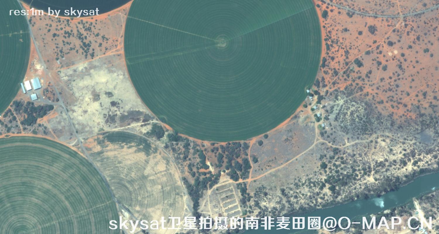 skysat卫星拍摄的南非麦田圈