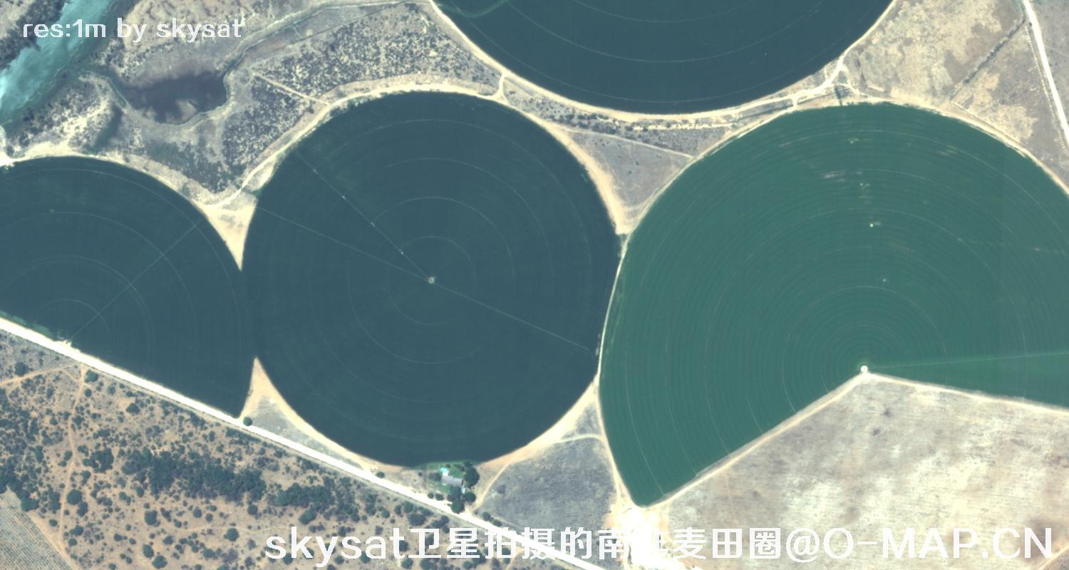 skysat卫星拍摄的南非麦田圈