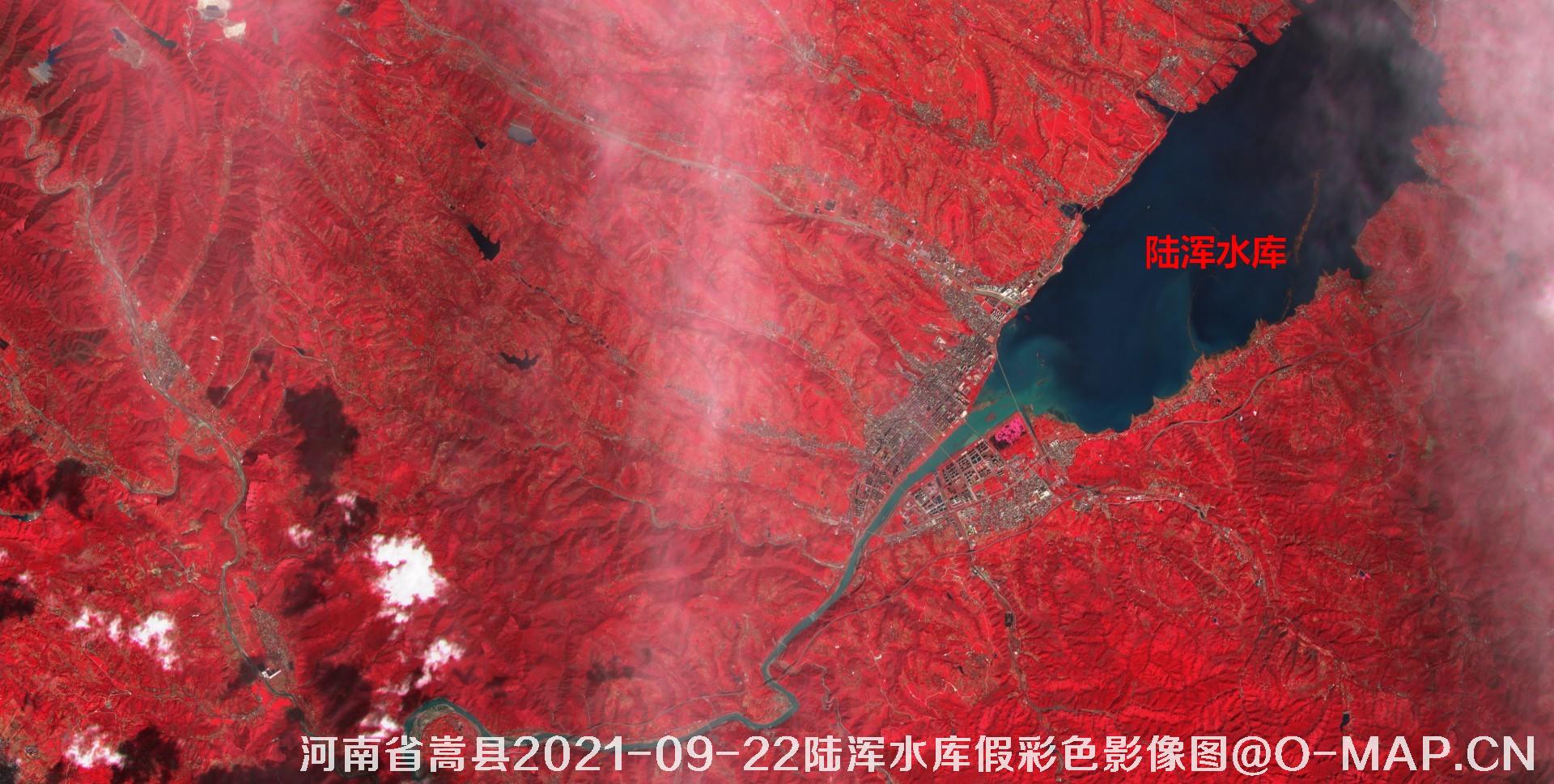 河南省洛阳市嵩县9月24日暴雨灾害前期卫星影像数据
