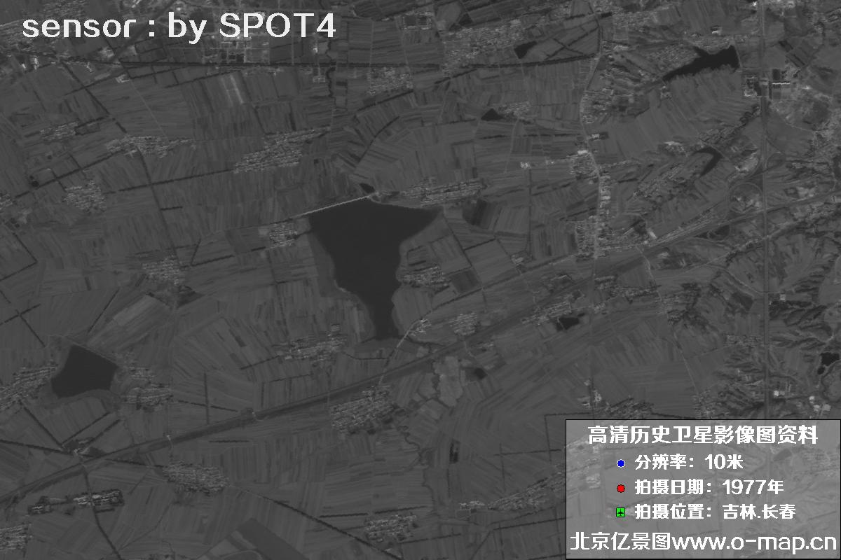 吉林省长春市主城区1977年SPOT4卫星历史影像图片