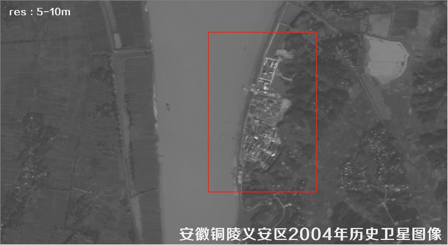 安徽省铜陵市义安区2004年历史卫星图像