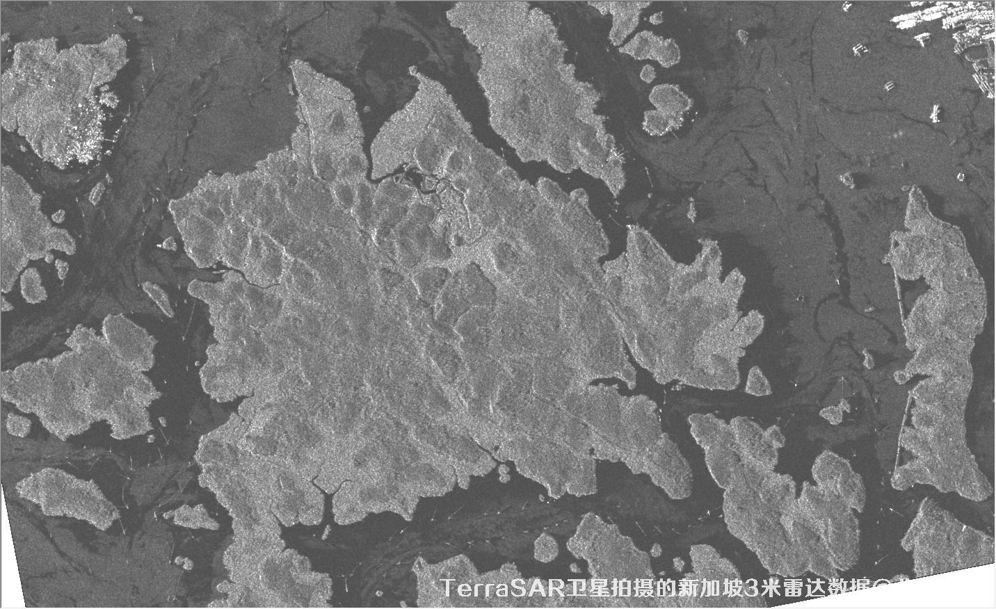 TerraSAR卫星3米雷达数据和卫星影像对比图