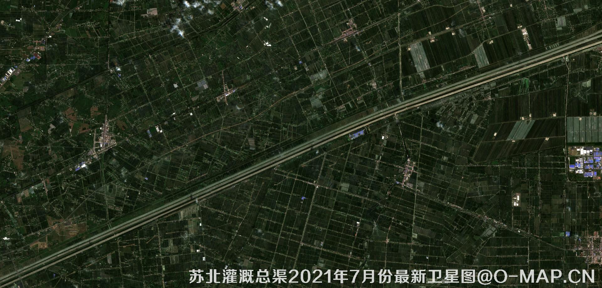 苏北灌溉总渠2021年7月份最新卫星图