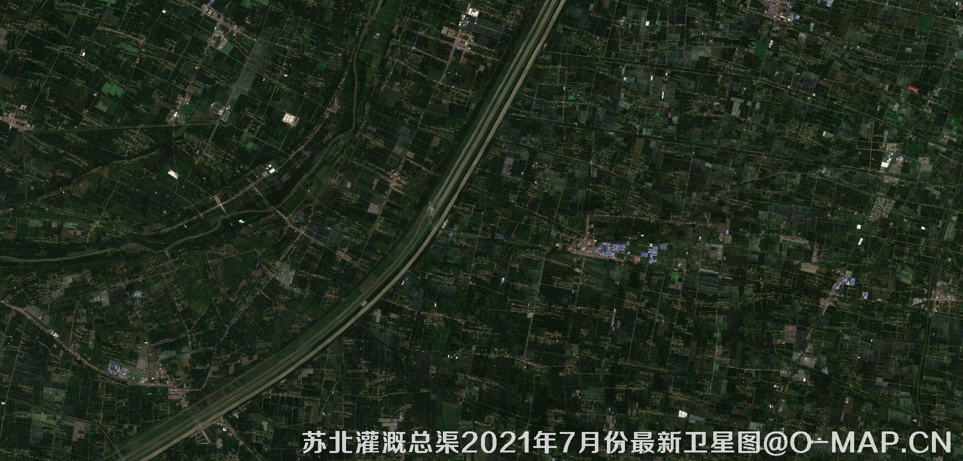 苏北灌溉总渠2021年7月份最新卫星图