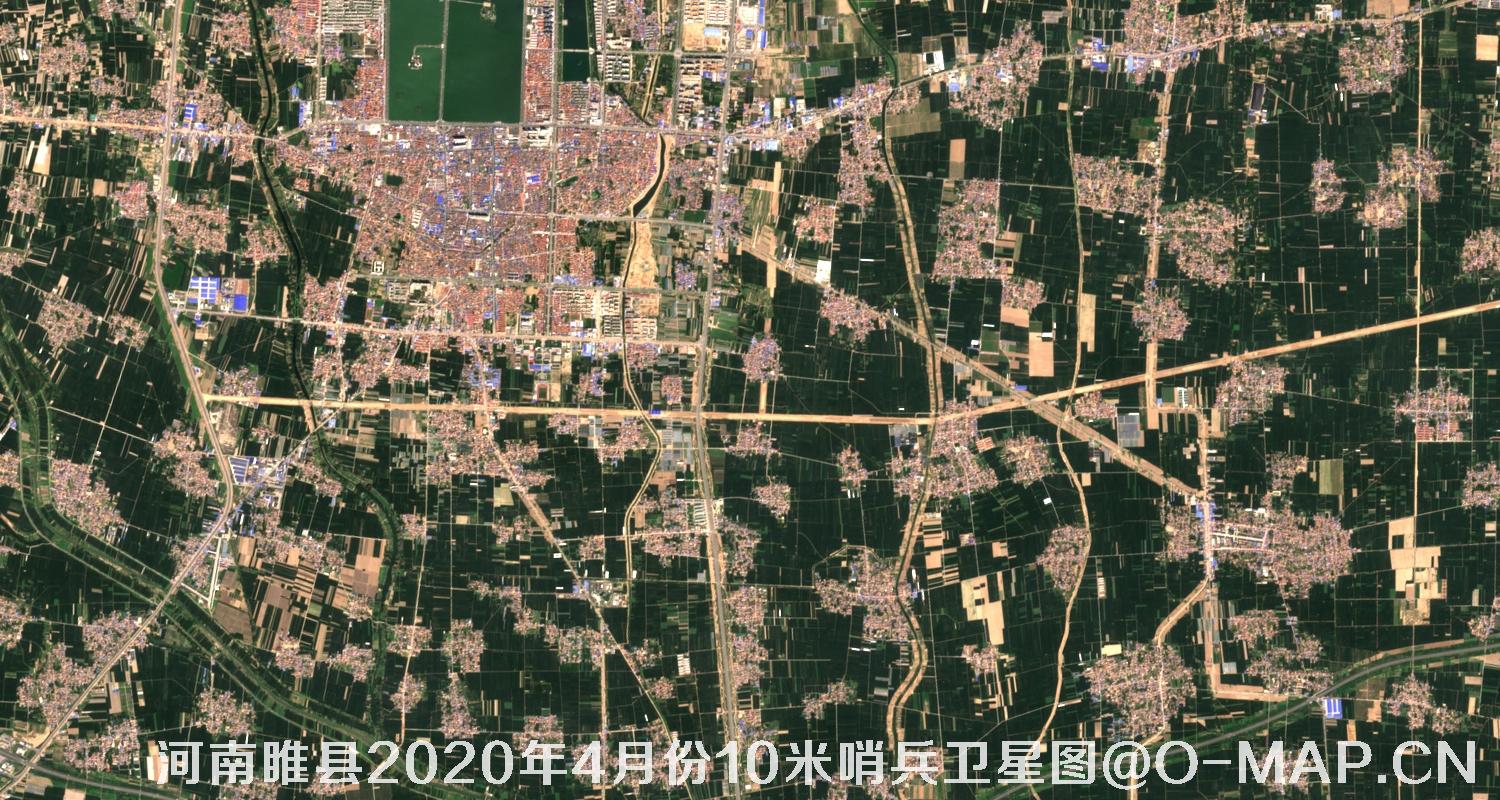 河南省睢县2020年10米分辨率遥感影像图