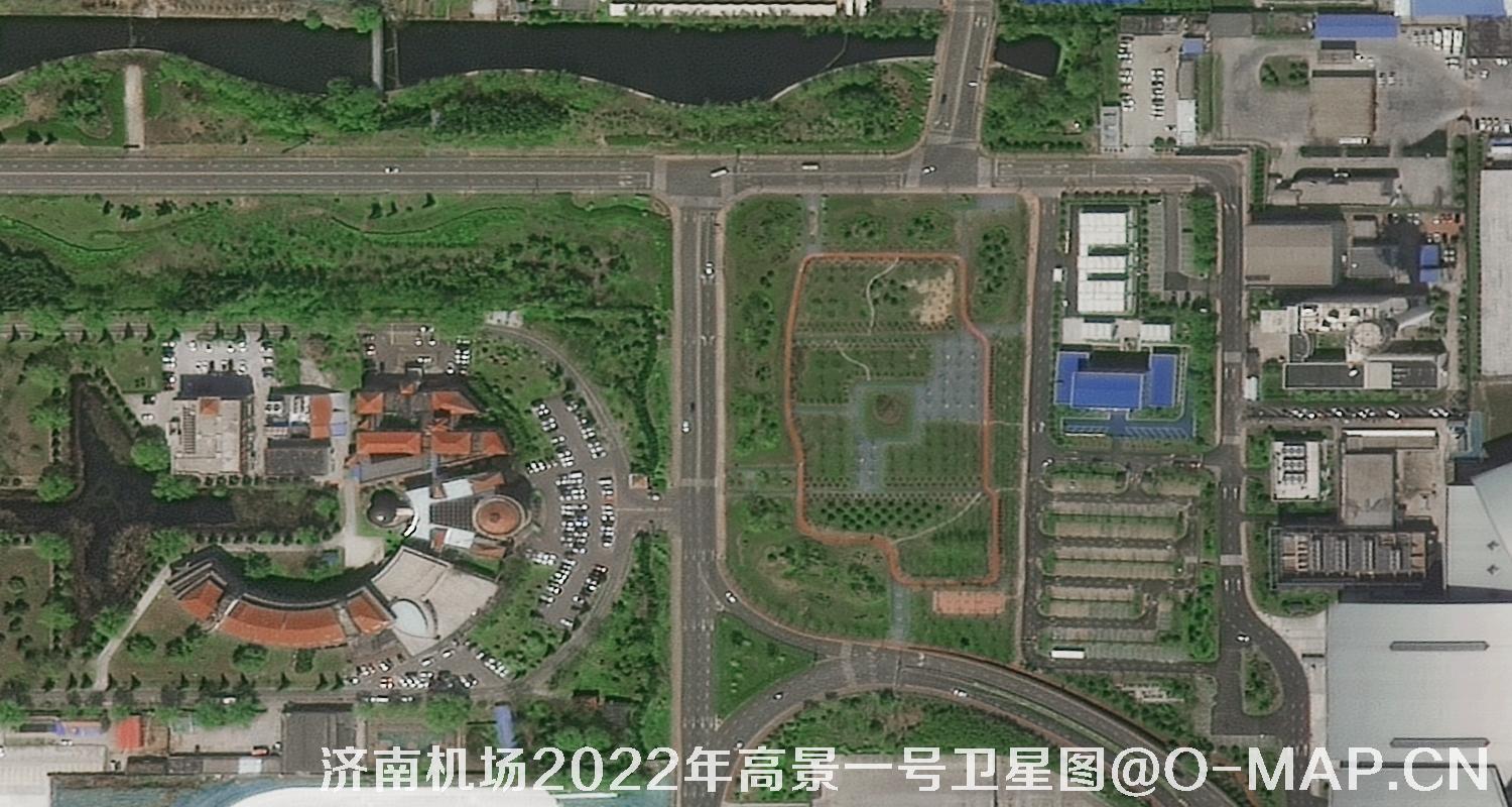 SuperView高景一号卫星2022年拍摄的济南遥墙机场0.5米卫星图