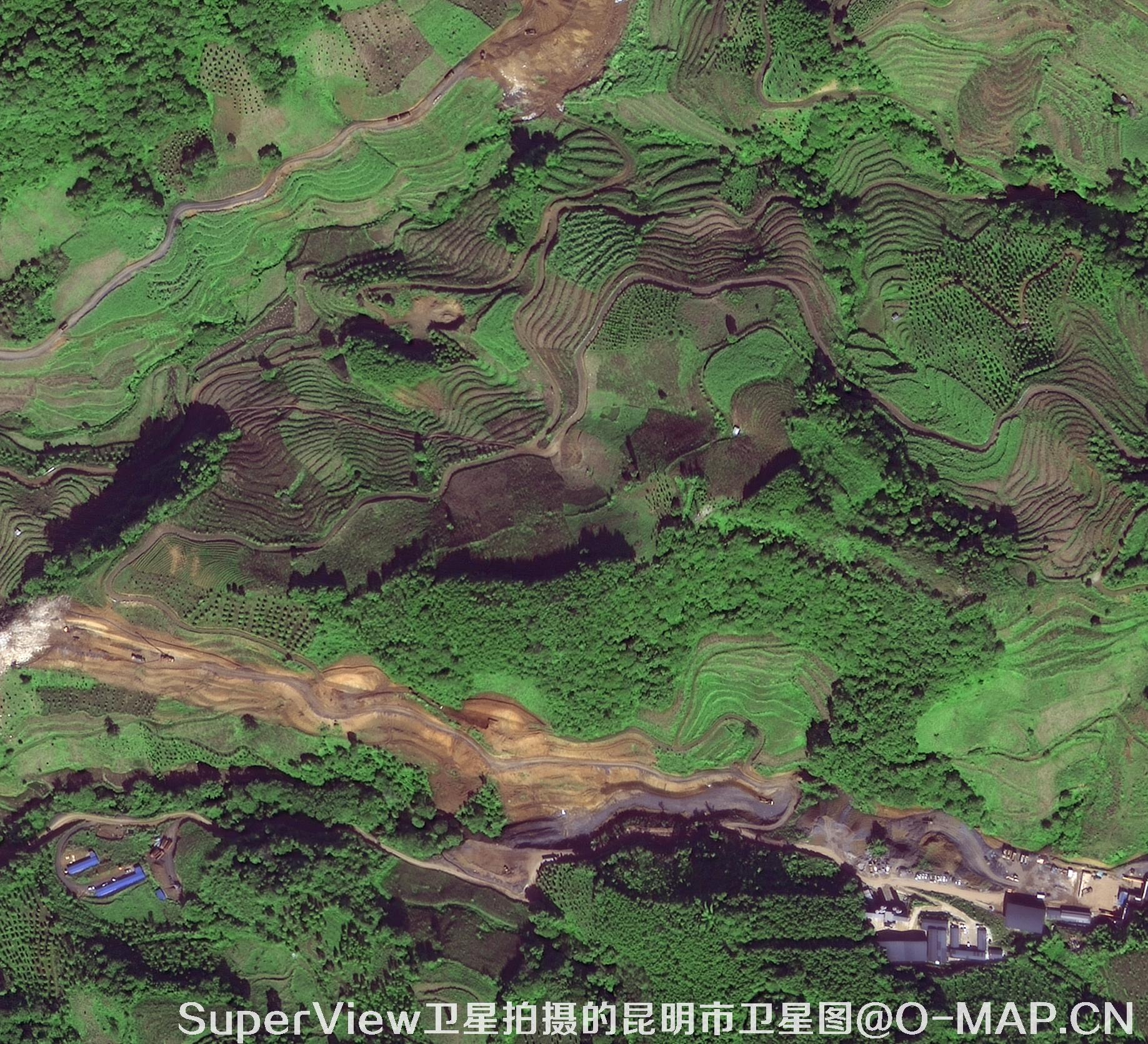 高景一号卫星拍摄的云南省昆明市最新卫星图