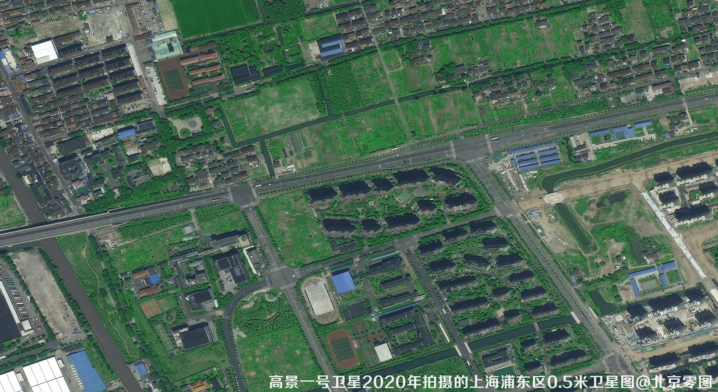 高景一号卫星拍摄的0.5米分辨率影像图