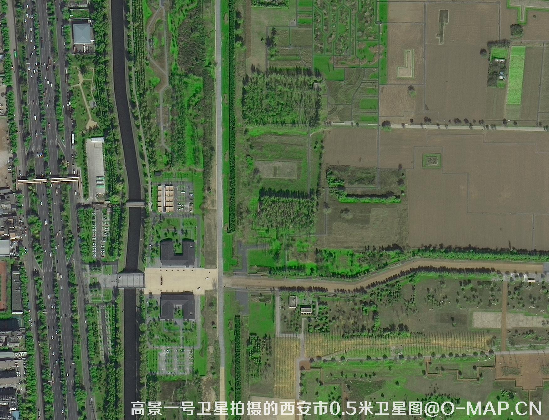 高景一号卫星2021年拍摄的陕西省西安市0.5米卫星图