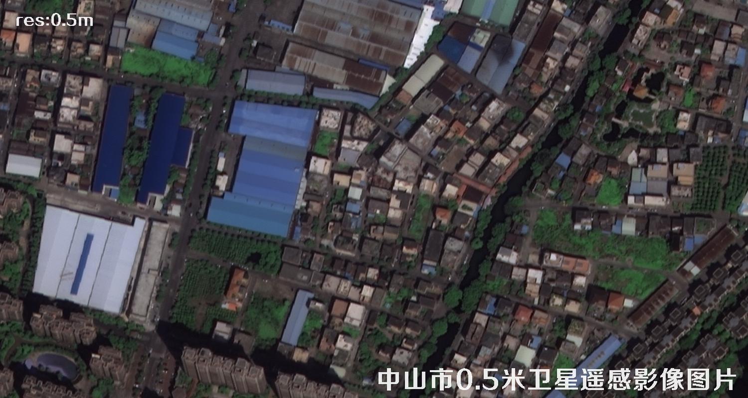 SuperView卫星拍摄的广东省中山市卫星图