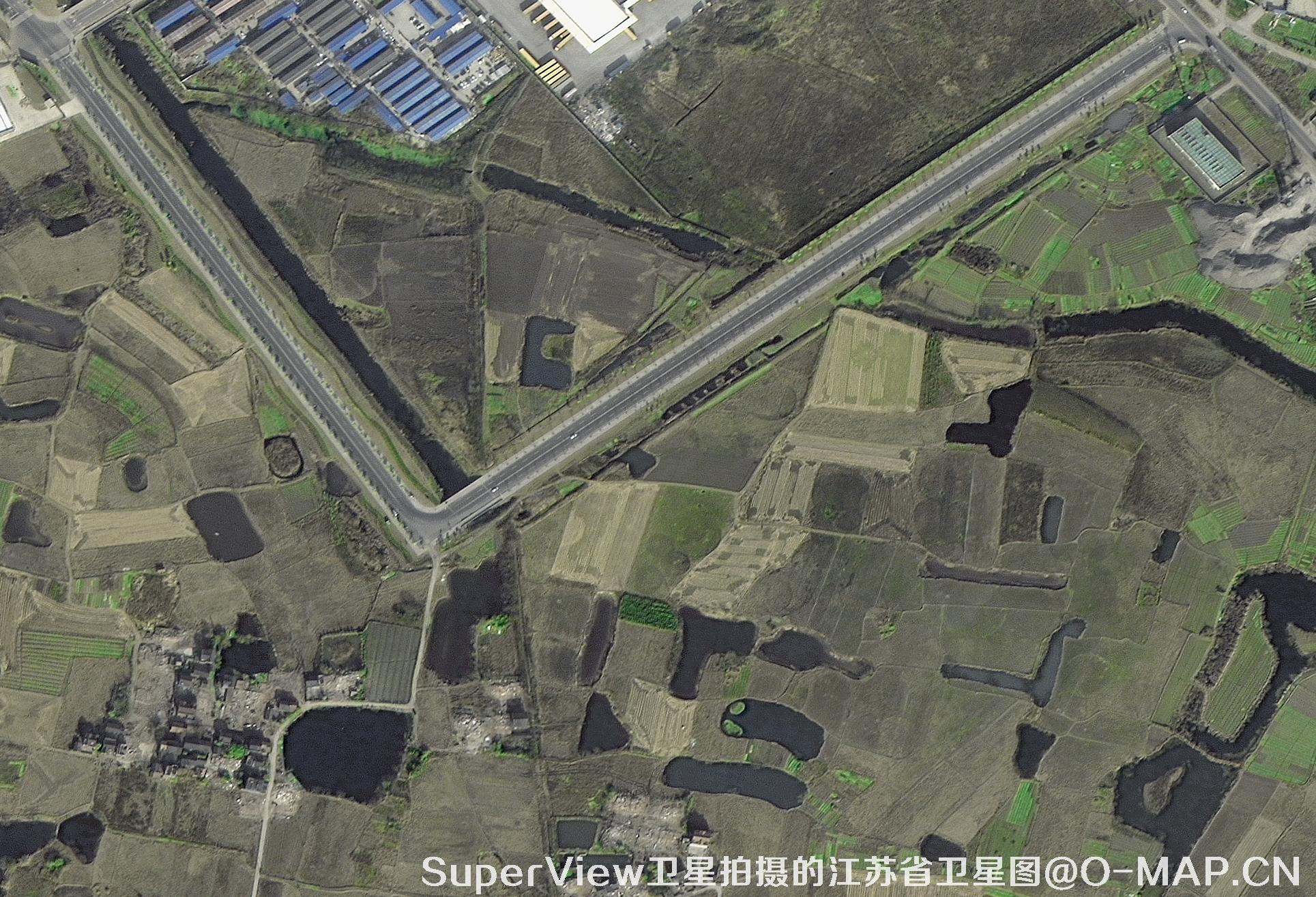 SuperView卫星拍摄的江苏省句容市卫星图