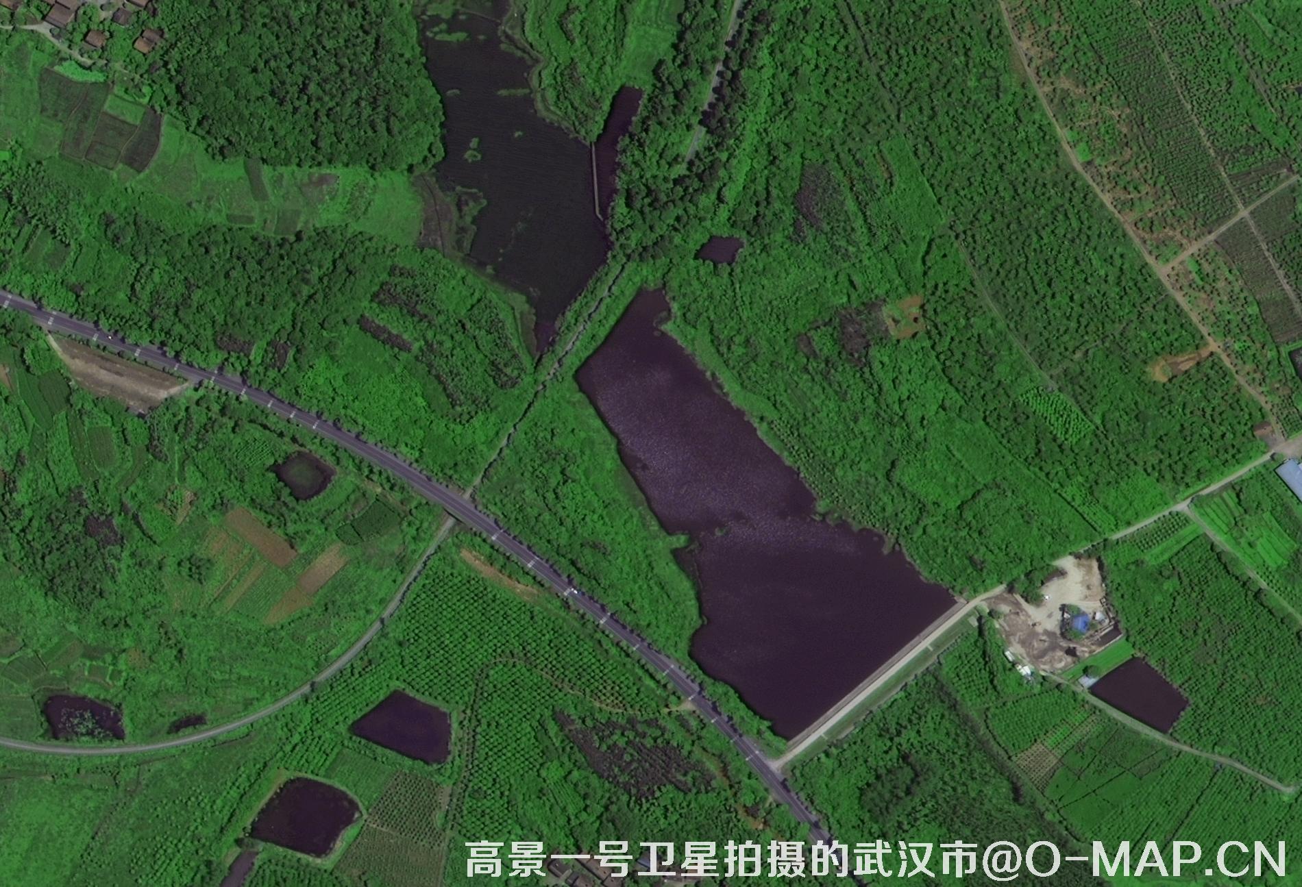 高景一号卫星拍摄的湖北省武汉市最新卫星图-水库