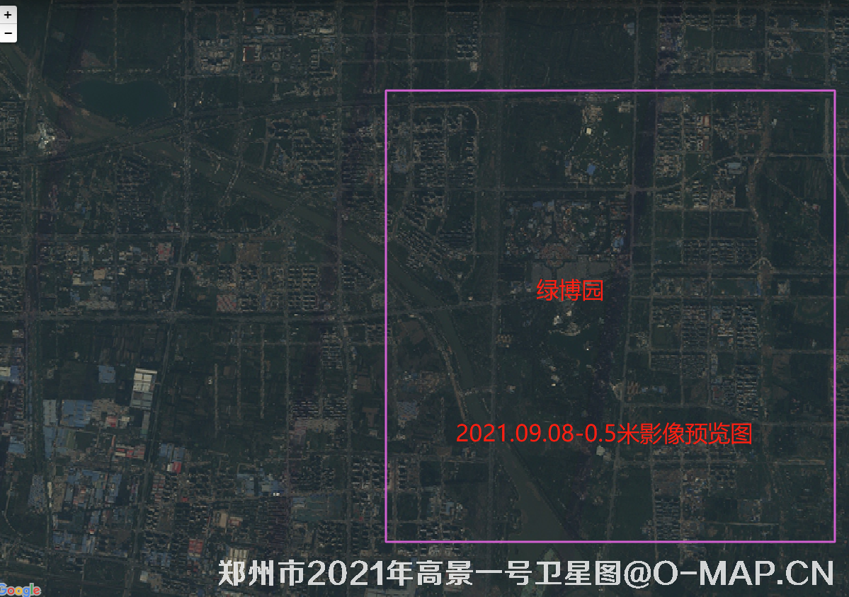 河南省郑州市绿博园2021年高景一号卫星拍摄的0.5米影像图