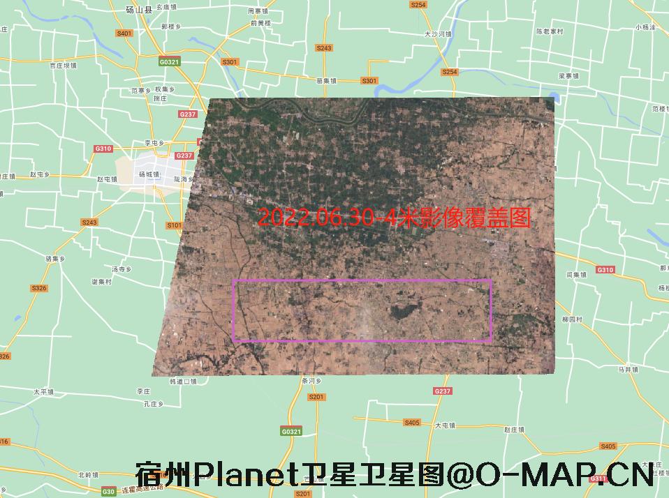 宿州市电力项目线路Planet卫星图查询结果