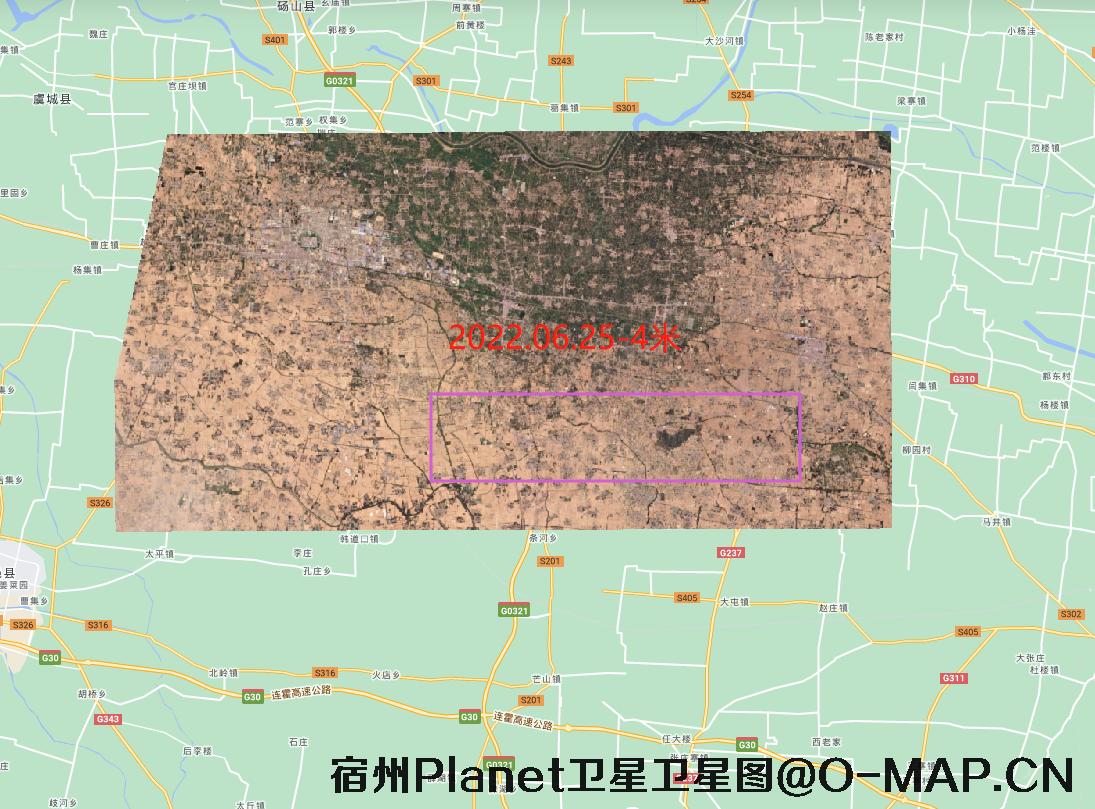 宿州市电力项目线路Planet卫星图查询结果