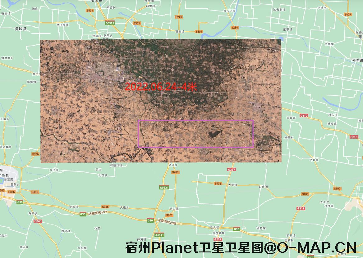 宿州市电力项目线路Planet卫星图查询结果