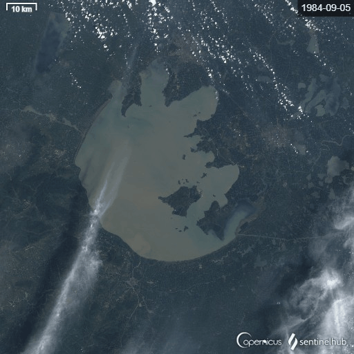 太湖1984年到2013年变化卫星图