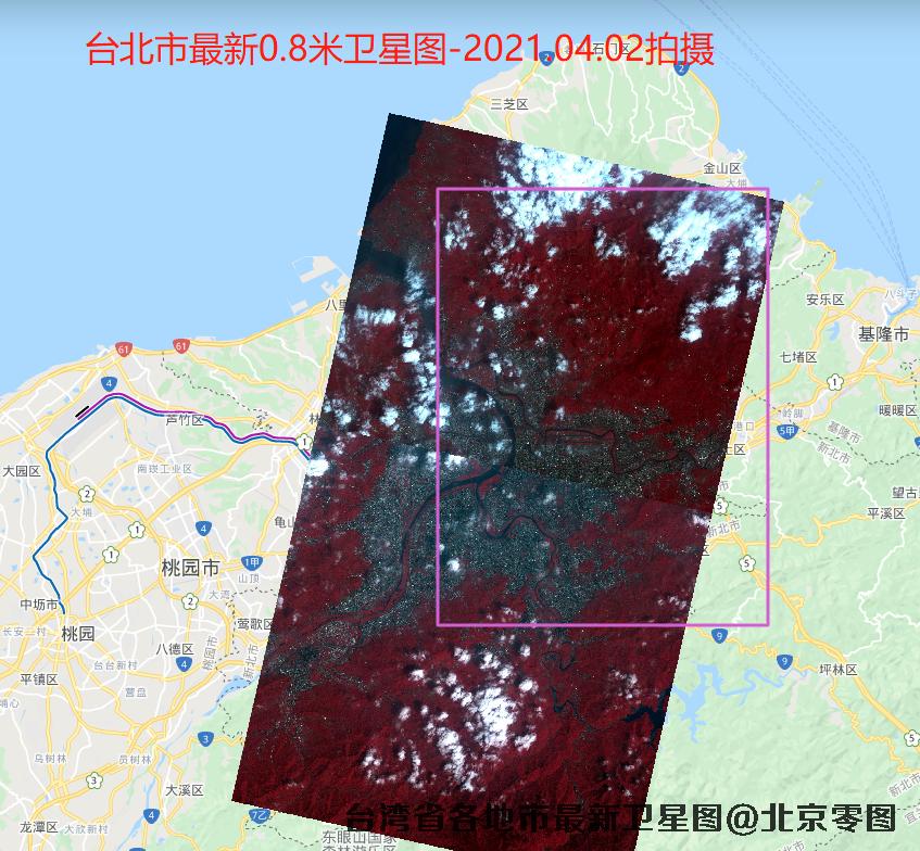 台北市2021年最新卫星影像图