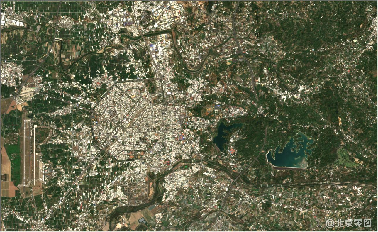 台湾省台中市2021年3月份最新卫星图