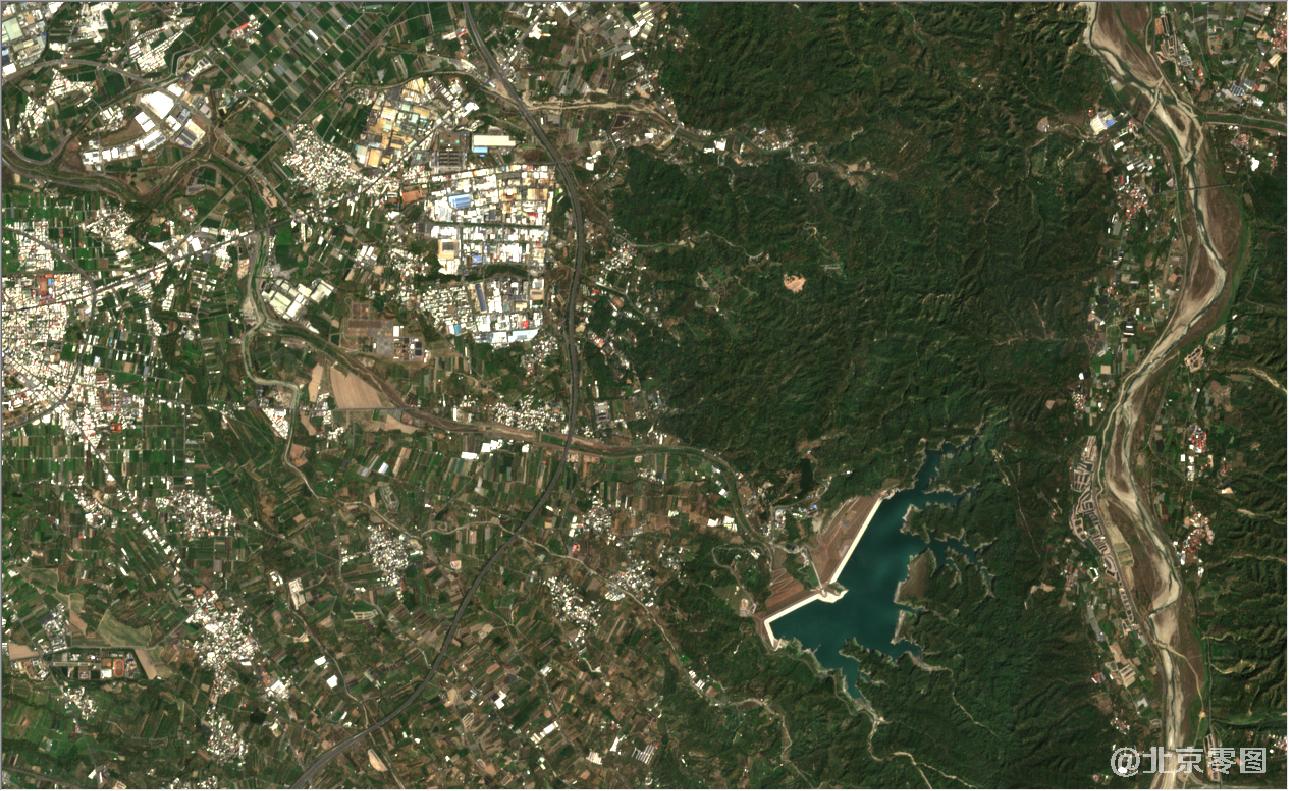 台湾省台中市2021年3月份最新卫星图