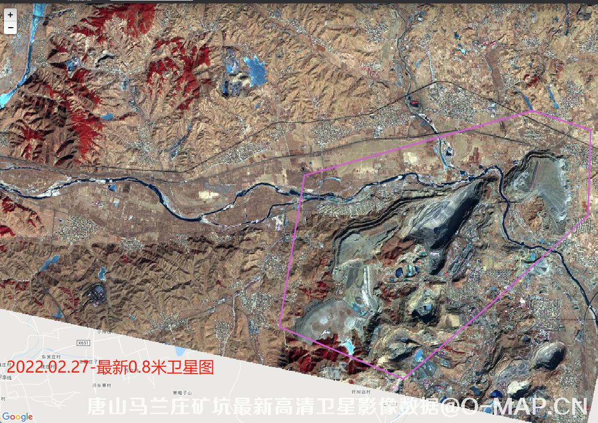 河北省唐山马兰庄矿坑最新高清卫星影像数据