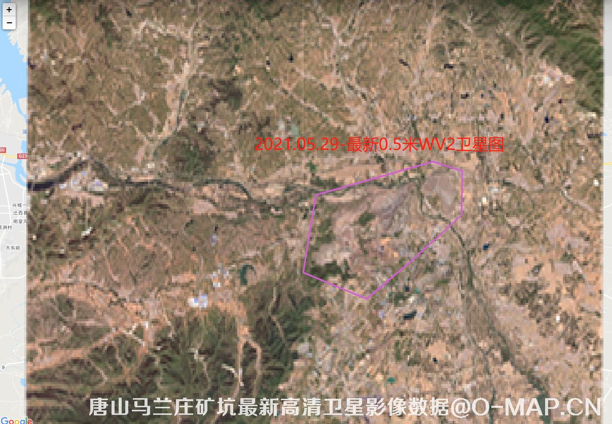 河北省唐山马兰庄矿坑最新高清卫星影像数据