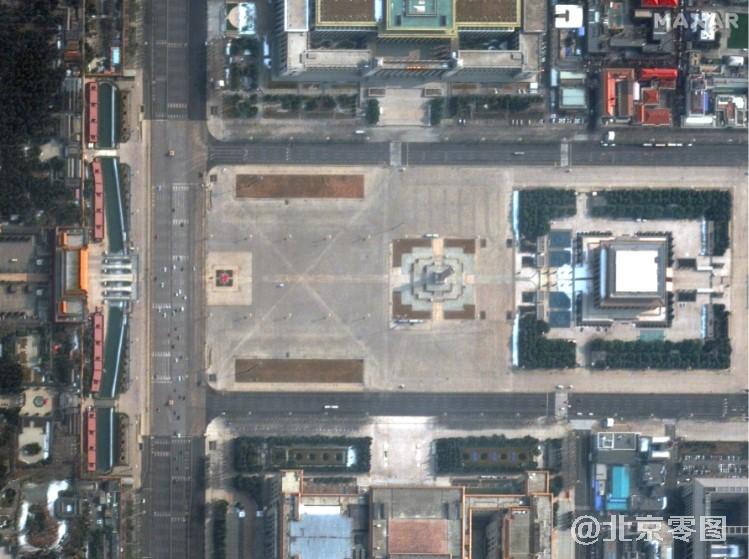2020年2月11日的天安门广场卫星图