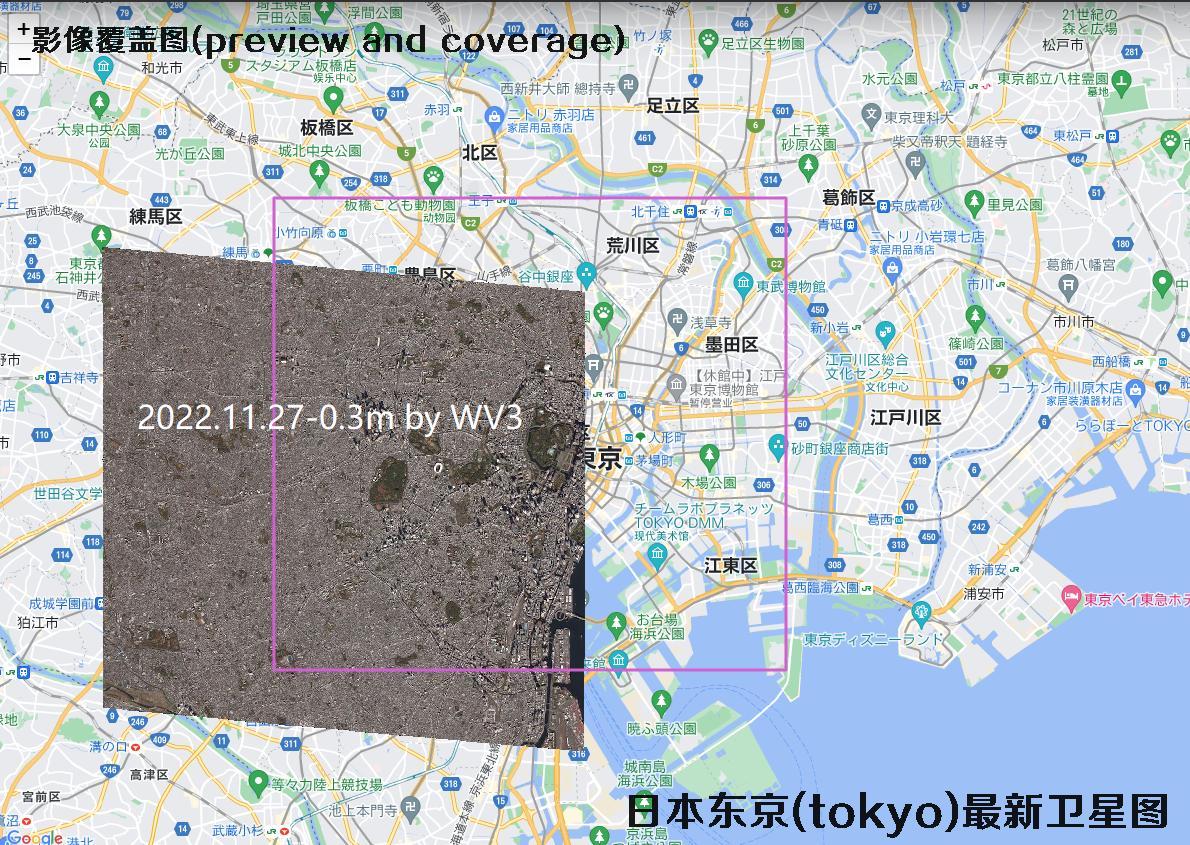日本东京市Tokyo2022年最新高清卫星影像数据