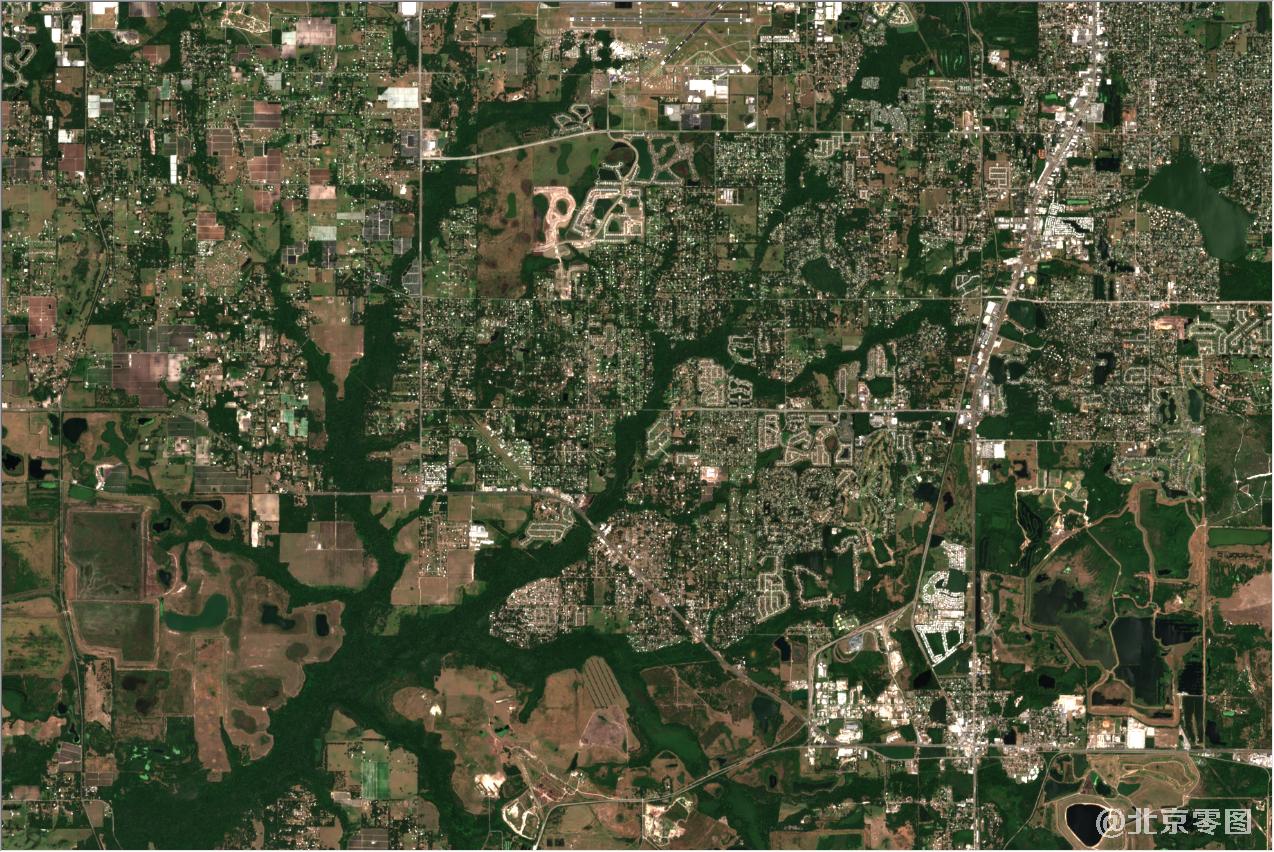 美佛州泄漏污水池及周边最新卫星地图