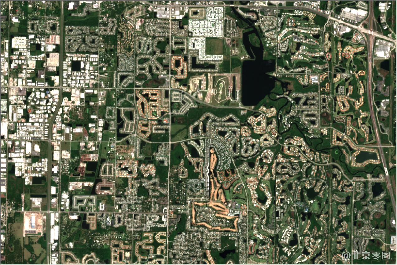 美佛州泄漏污水池及周边最新卫星地图