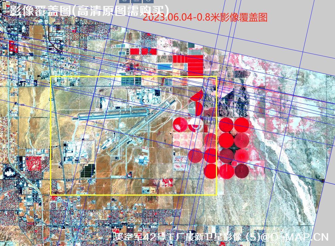 美国加州Helendale航空电子设备测试场和空军42号工厂最新卫星影像