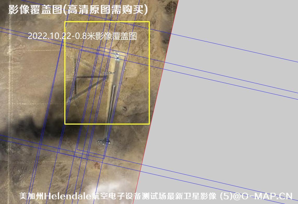 美国加州Helendale航空电子设备测试场和空军42号工厂最新卫星影像