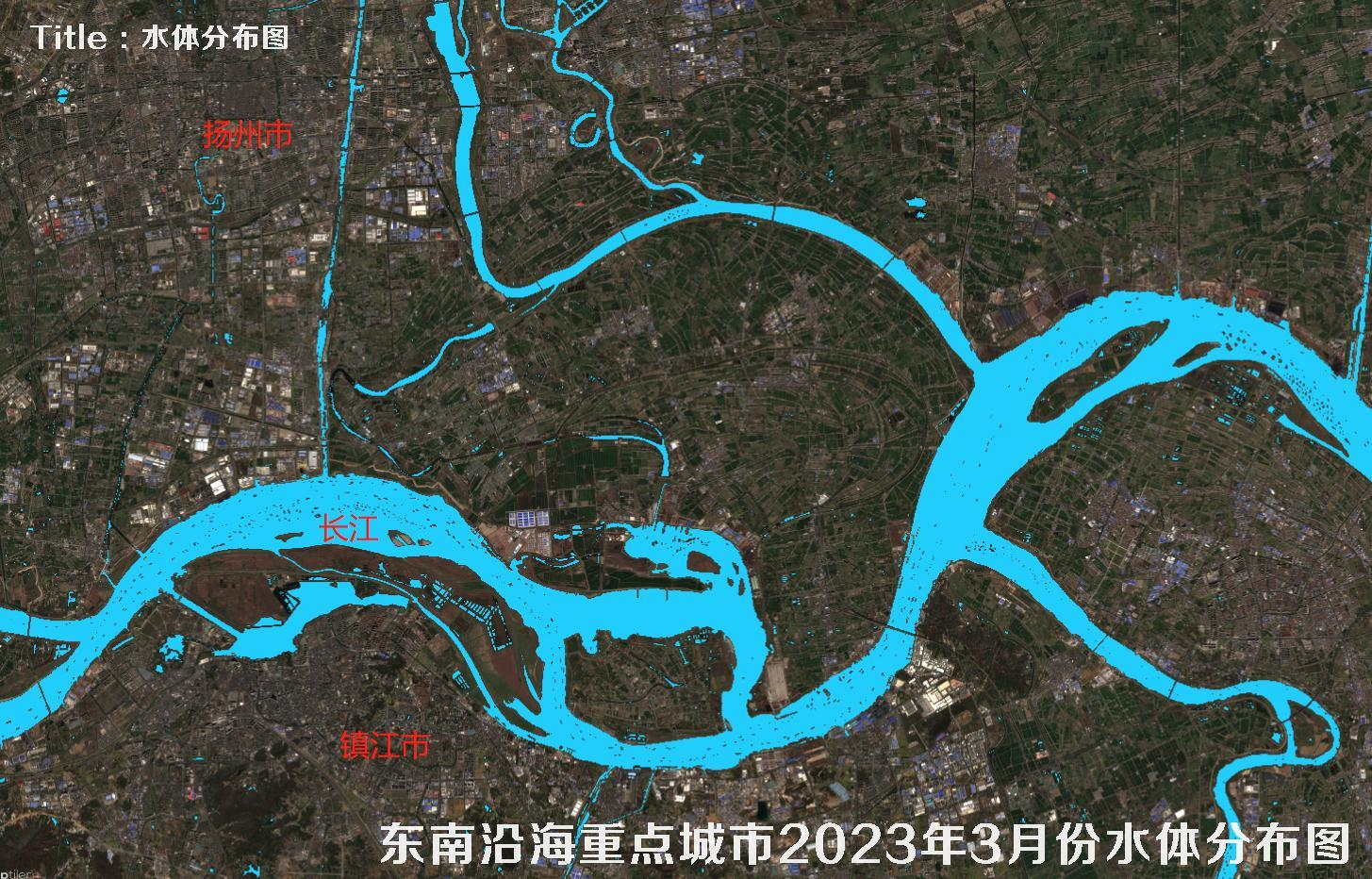 东南沿海各大城市2023年3月份水域水体分布图