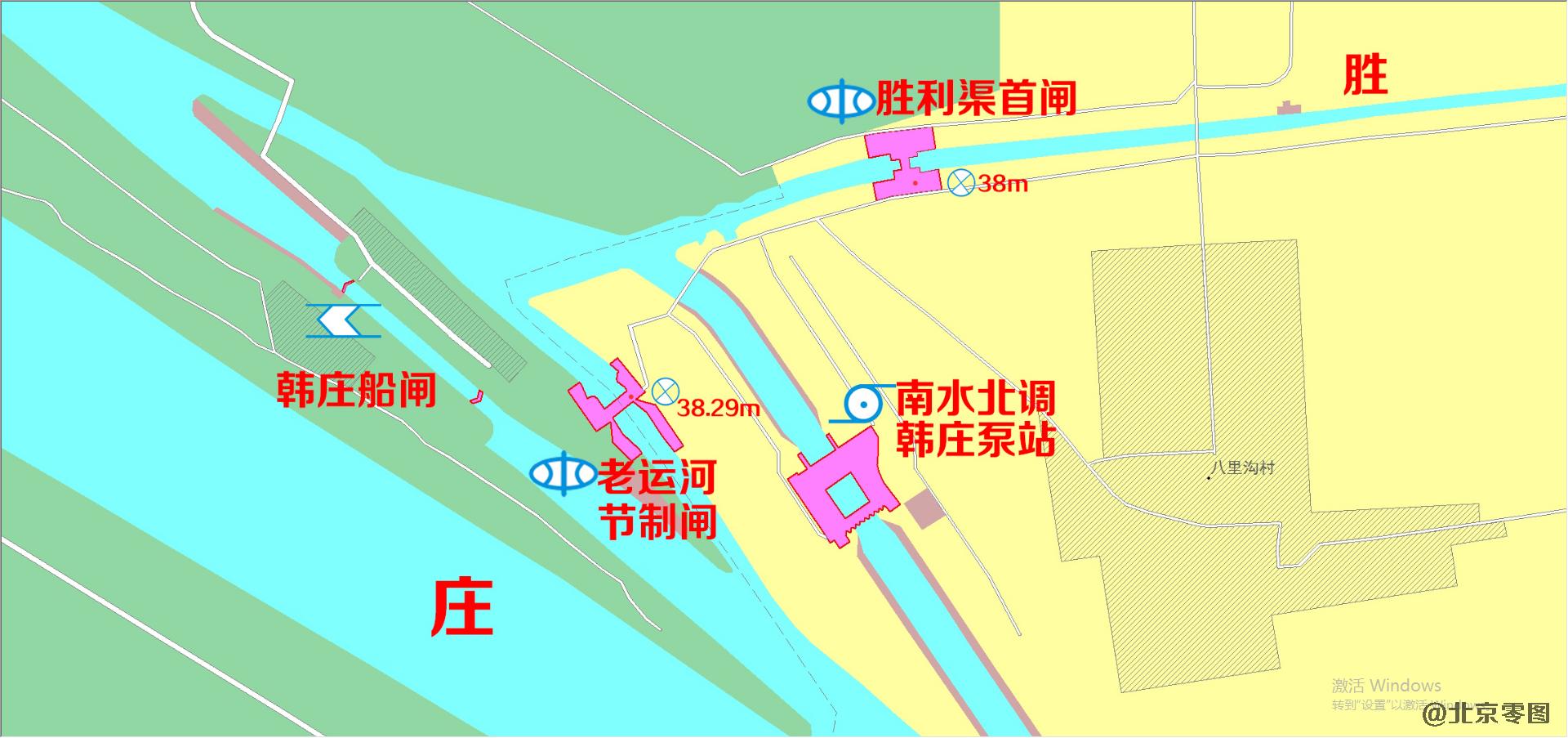  微山湖电子地图-韩庄节制阀