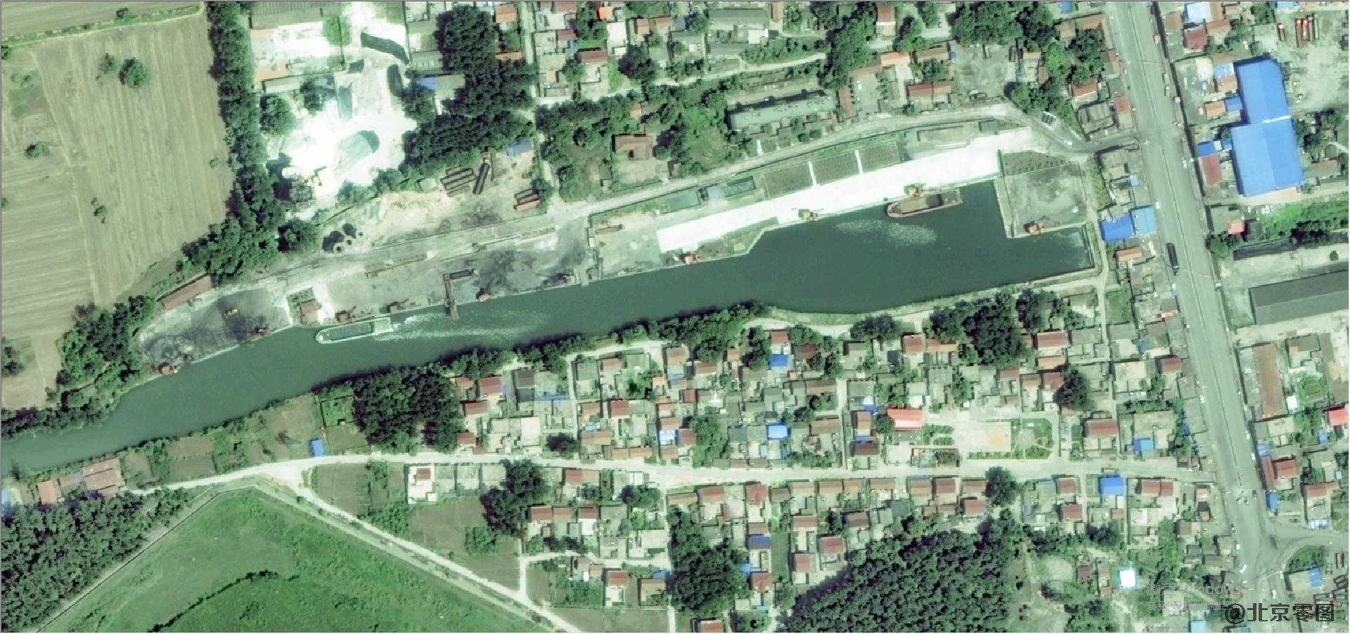 微山湖卫星图-港口码头