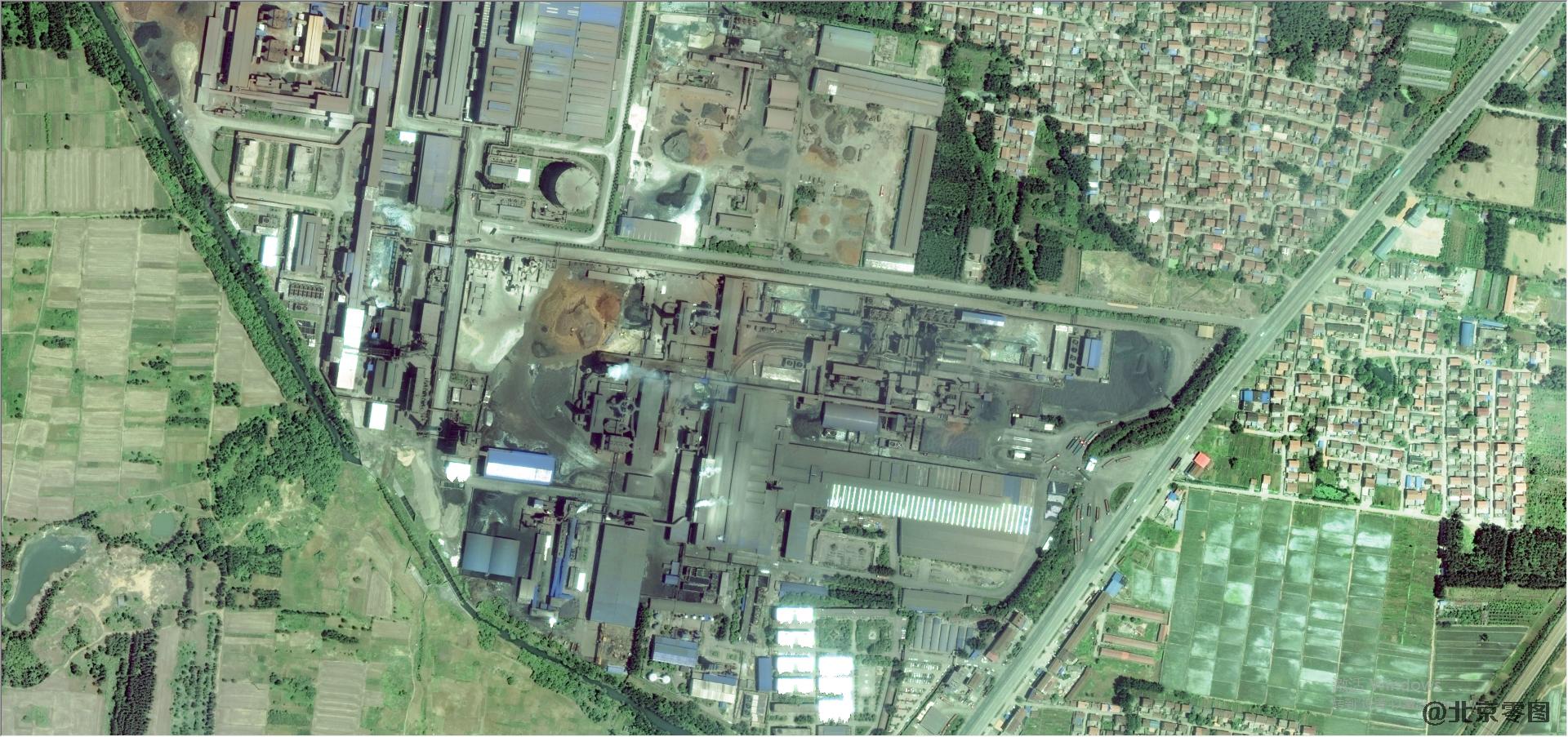 微山湖卫星图-东南钢铁公司