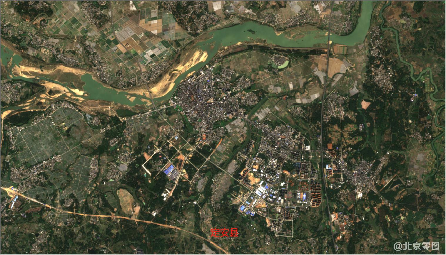 海南省2021年卫星图-定安县