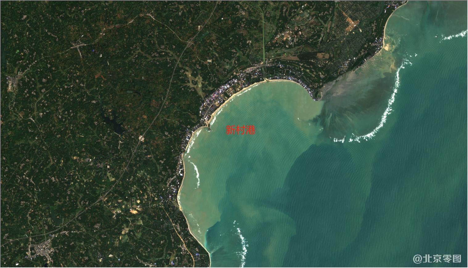海南省2021年卫星图-新村港