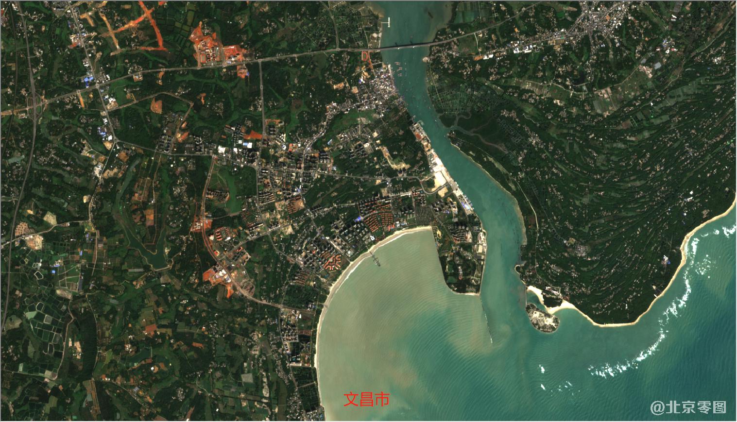 海南省2021年卫星图-文昌市