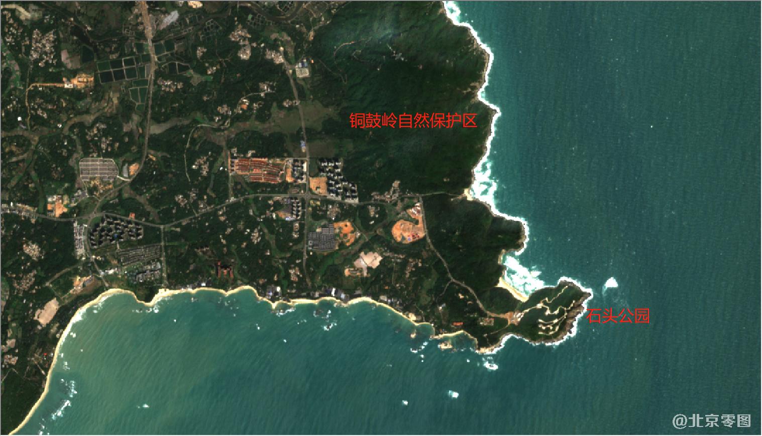 海南省2021年卫星图-铜鼓岭保护区和石头公园