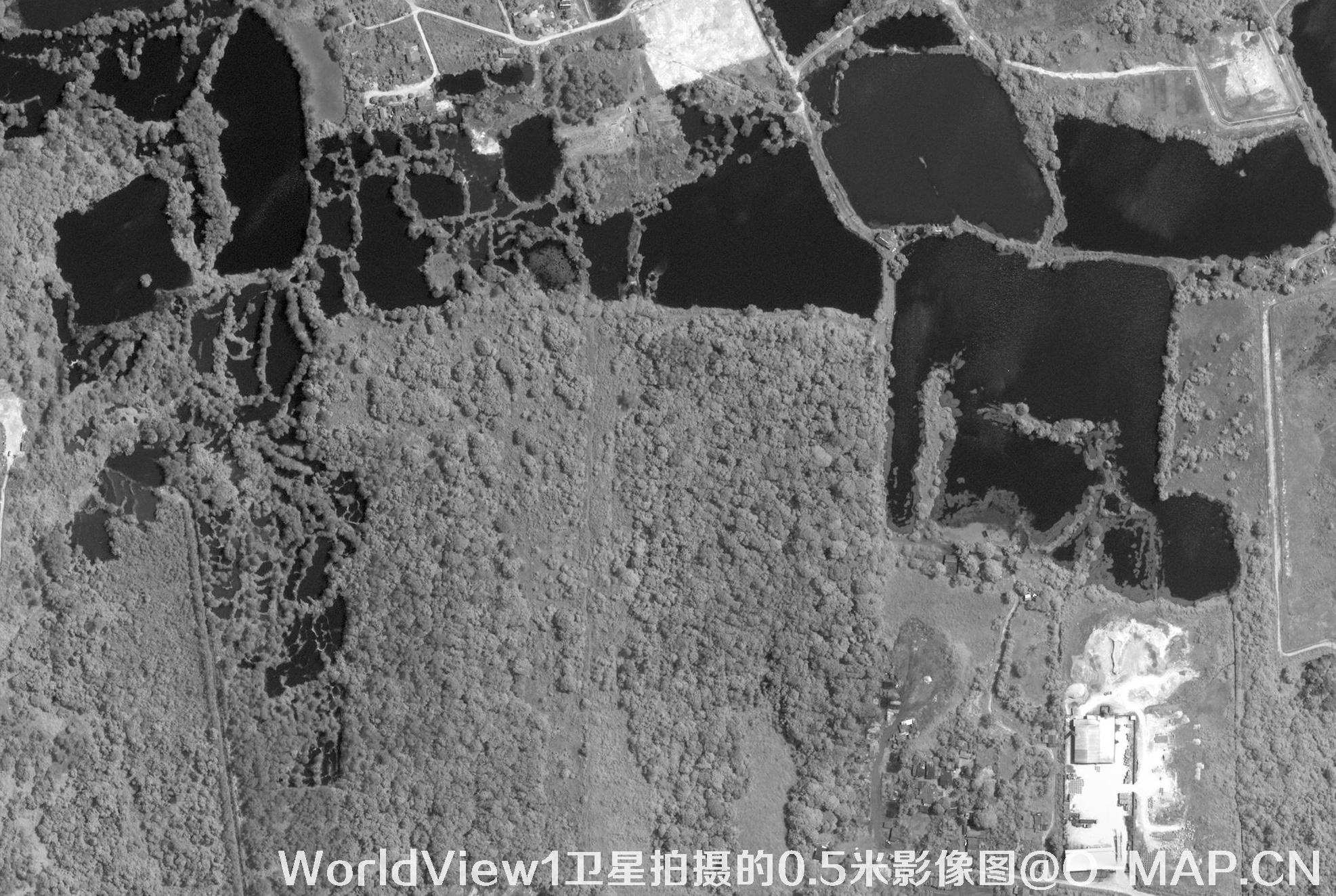 WorldView1卫星拍摄的0.5米卫星图