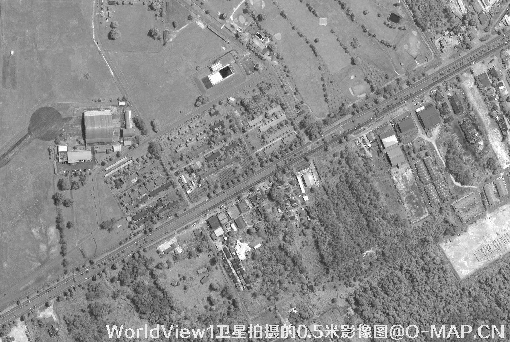 0.5米WorldView1黑白卫星图