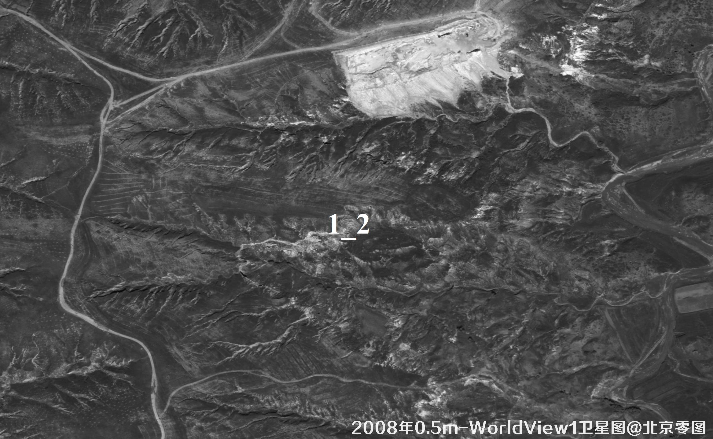 内蒙古某矿区2008年0.5米WorldView1卫星图